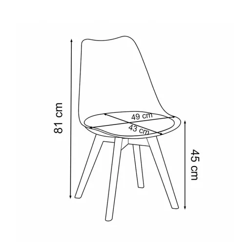 Silla 120 4+1 étkező garnitúra fekete-fehér
