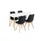 Silla 120 4+1 étkező garnitúra fehér-fekete