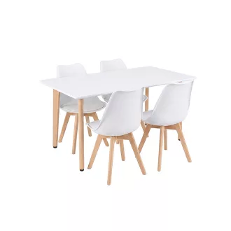 Silla 120 4+1 étkező garnitúra fehér-fehér