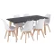 Silla 150 6+1 étkező garnitúra fekete-fehér