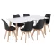 Silla 150 6+1 étkező garnitúra fehér-fekete
