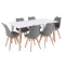 Silla 150 6+1 étkező garnitúra fehér-szürke