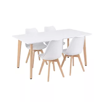 Silla 150 4+1 étkező garnitúra fehér-fehér