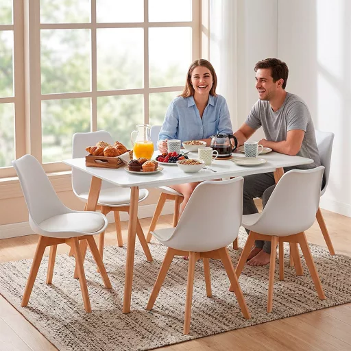 Silla 150 cm szögletes étkezőasztal fehér