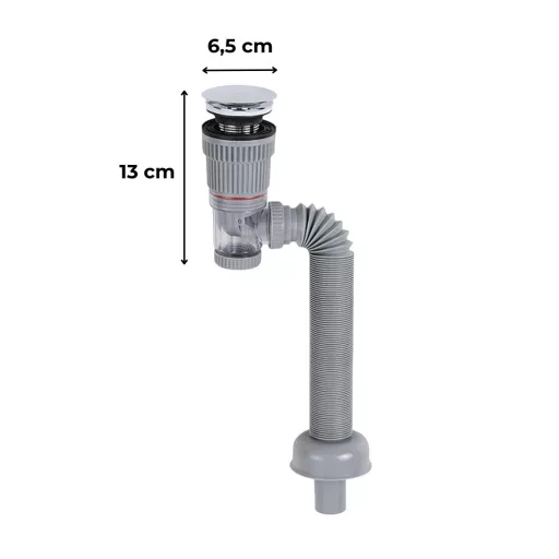 Klikk-Klakk leeresztő normál mosdóhoz bűzzáróval flexibilis csővel - WaterMarkt.hu