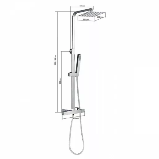 Tullino zuhanyszett termosztátos csapteleppel - WaterMarkt.hu