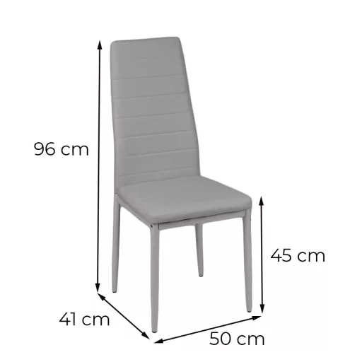 Mezza 4+1 étkező garnitúra szürke-fekete
