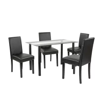 Karin 4+1 étkező garnitúra fekete-fekete - WaterMarkt.hu