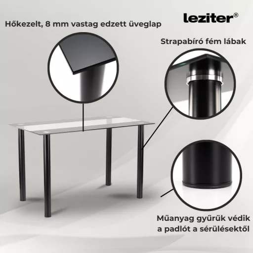 Karin 4+1 étkező garnitúra fekete-szürke - WaterMarkt.hu