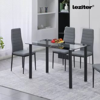 Riona 120 cm szögletes üveg étkezőasztal - WaterMarkt.hu