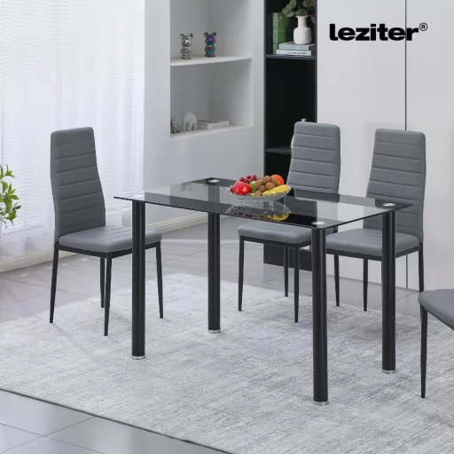 Riona 120 cm szögletes üveg étkezőasztal - WaterMarkt.hu