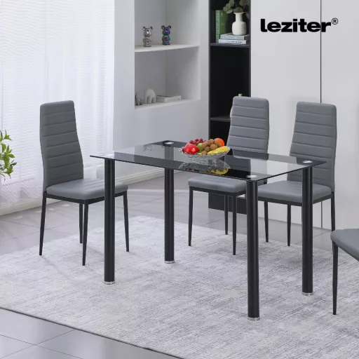 Riona 120 cm szögletes üveg étkezőasztal - WaterMarkt.hu