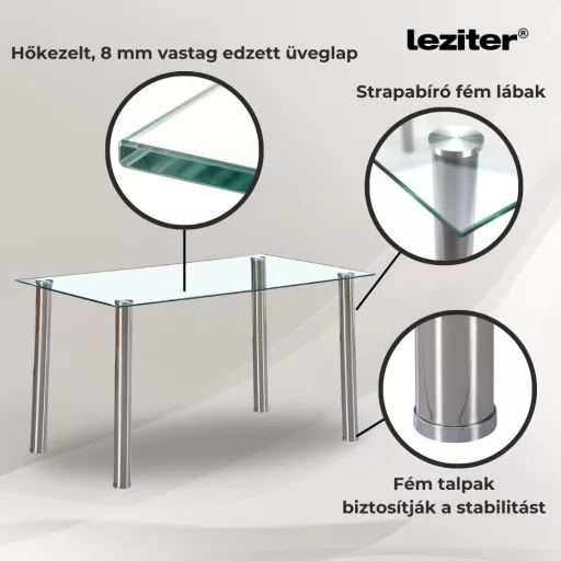 Karin 4+1 étkező garnitúra fehér-fekete