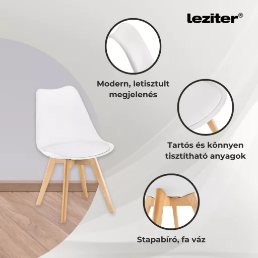 Zelma 4+1 étkező garnitúra fekete-fehér - WaterMarkt.hu