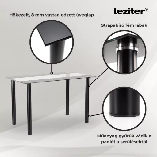 Denton 4+1 étkező garnitúra szürke-fekete