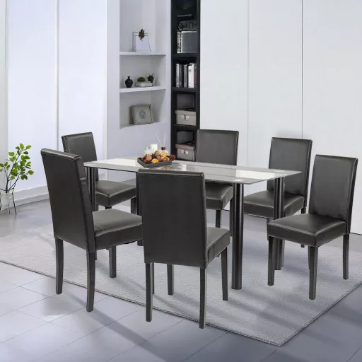 Cadiz 6+1 étkező garnitúra fekete-fekete - WaterMarkt.hu