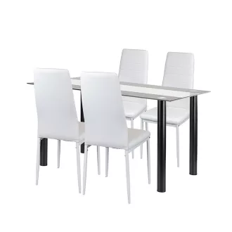 Norman 4+1 étkező garnitúra fehér - WaterMarkt.hu