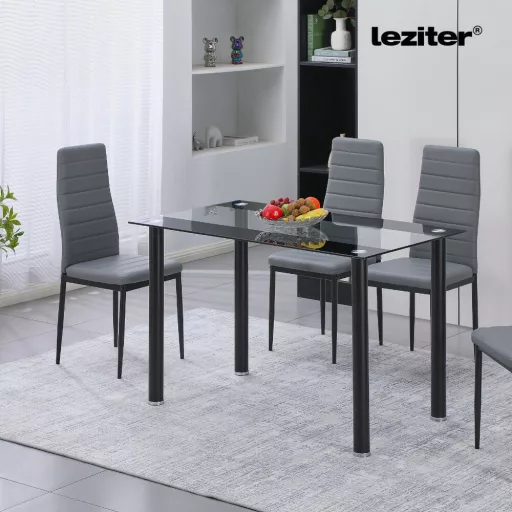 Riona 140 cm szögletes üveg étkezőasztal - WaterMarkt.hu