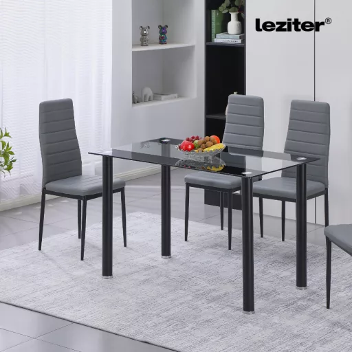 Riona 140 cm szögletes üveg étkezőasztal - WaterMarkt.hu