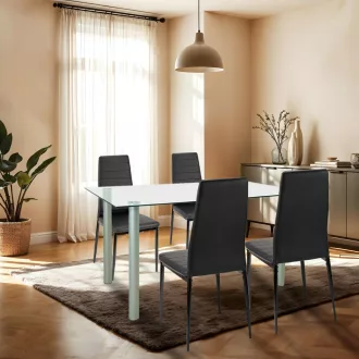 Verna 4+1 étkező garnitúra fekete-fekete - WaterMarkt.hu