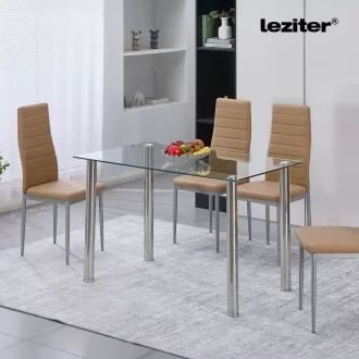 Berna 140 cm szögletes üveg étkezőasztal - WaterMarkt.hu