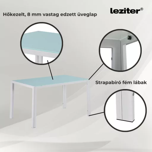 Mira 6+1 étkező garnitúra fehér-fekete - WaterMarkt.hu