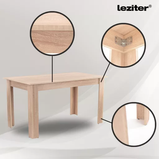 Zara 4+1 étkező garnitúra fekete-sonoma tölgy