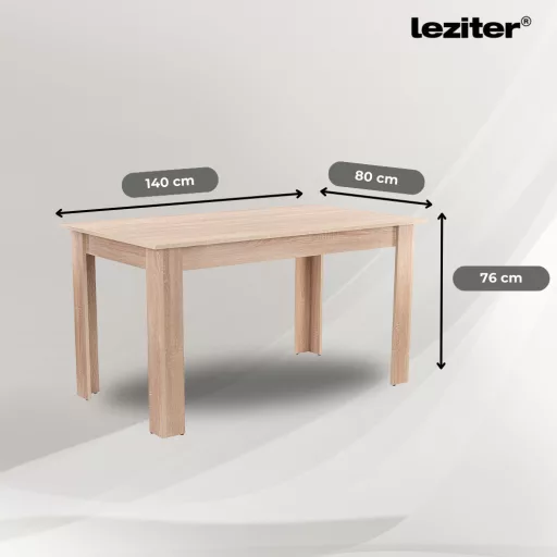 Leon 6+1 étkező garnitúra sonoma tölgy-bézs