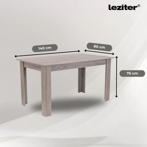 Leon 6+1 étkező garnitúra yorki tölgy-szürke - WaterMarkt.hu