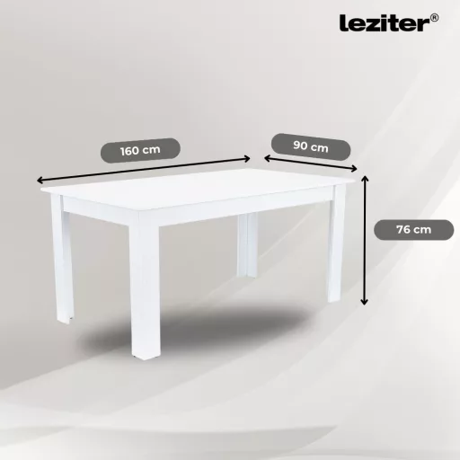 Leon 6+1 étkező garnitúra fehér-fekete - WaterMarkt.hu