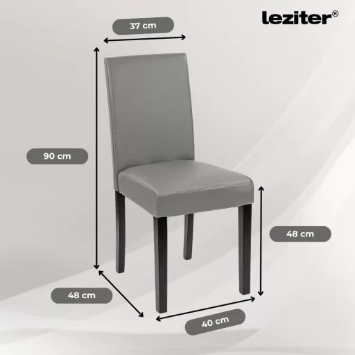 Leon 6+1 étkező garnitúra fehér-szürke - WaterMarkt.hu