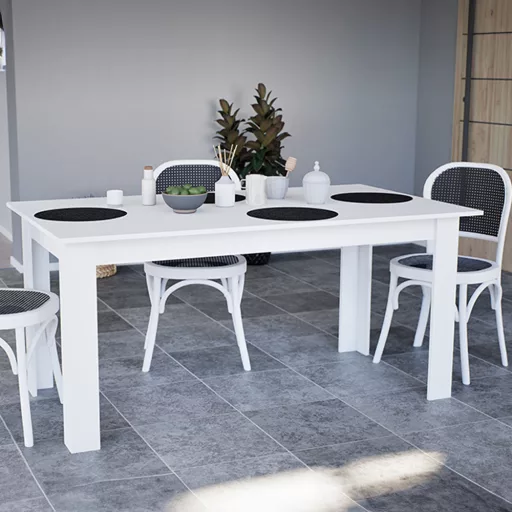 Yorki Standard étkezőasztal 160x90 cm fehér - WaterMarkt.hu