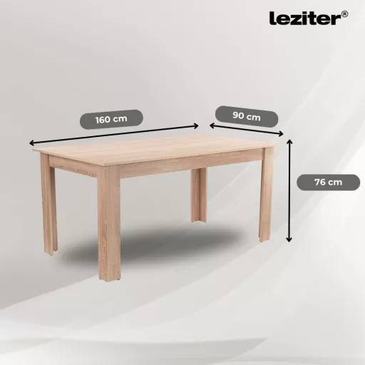 Leon 6+1 étkező garnitúra sonoma tölgy-fekete