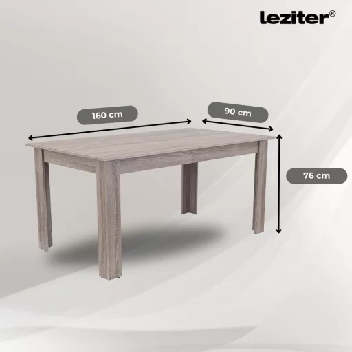 Leon 6+1 étkező garnitúra yorki tölgy-szürke