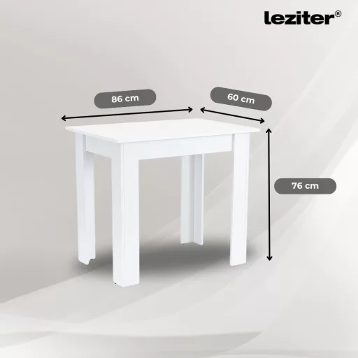 Leon 4+1 étkező garnitúra fehér-fekete