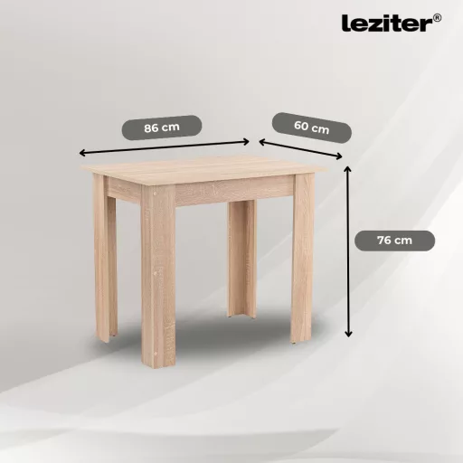 Leon 4+1 étkező garnitúra sonoma tölgy-fekete