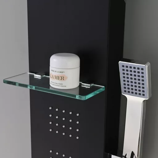 Alegro Black hidromasszázs zuhanypanel, rozsdamentes acél - WaterMarkt.hu