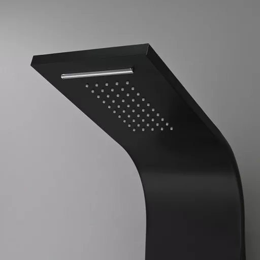 Alegro Black hidromasszázs zuhanypanel, rozsdamentes acél - WaterMarkt.hu
