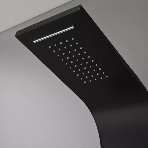 Alegro Black hidromasszázs zuhanypanel, rozsdamentes acél - WaterMarkt.hu