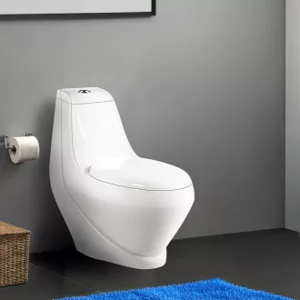 Coral Monoblokkos wc kagyló alsó kifolyással soft close ülőkével - WaterMarkt.hu