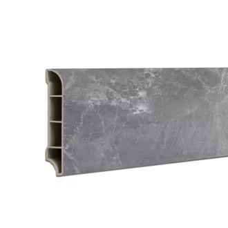   Vinyl SPC padlószegély Fjord márvány mintás sötét szürke 2400x60x12 mm