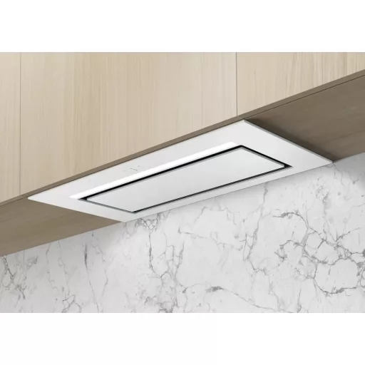 MONNO Aura White 55 cm beépíthető páraelszívó, fehér üveg