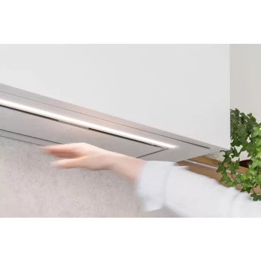 MONNO Aura White 74 cm beépíthető páraelszívó, fehér üveg