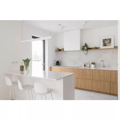 MONNO Aura White 74 cm beépíthető páraelszívó, fehér üveg
