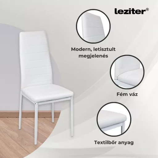 Tino NOVA Étkezőszék, fehér színben - WaterMarkt.hu