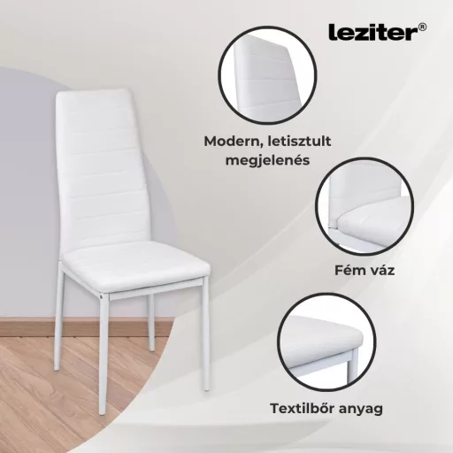 Tino NOVA Étkezőszék, fehér színben - WaterMarkt.hu