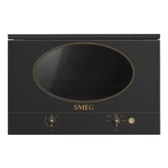 SMEG BEÉPÍTHETŐ MIKROHULLÁMÚ SÜTŐ, Colonial design, 22 liter, antracit - WaterMarkt.hu
