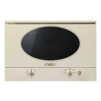   SMEG BEÉPÍTHETŐ MIKROHULLÁMÚ SÜTŐ, Colonial design, 22 liter, analóg, bézs