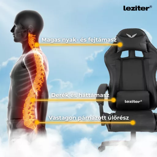 Raven gamer irodai forgószék fekete - WaterMarkt.hu
