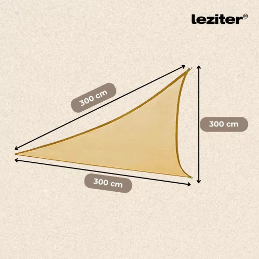 Rana napvitorla háromszög alakú 3x3x3 m bézs - WaterMarkt.hu
